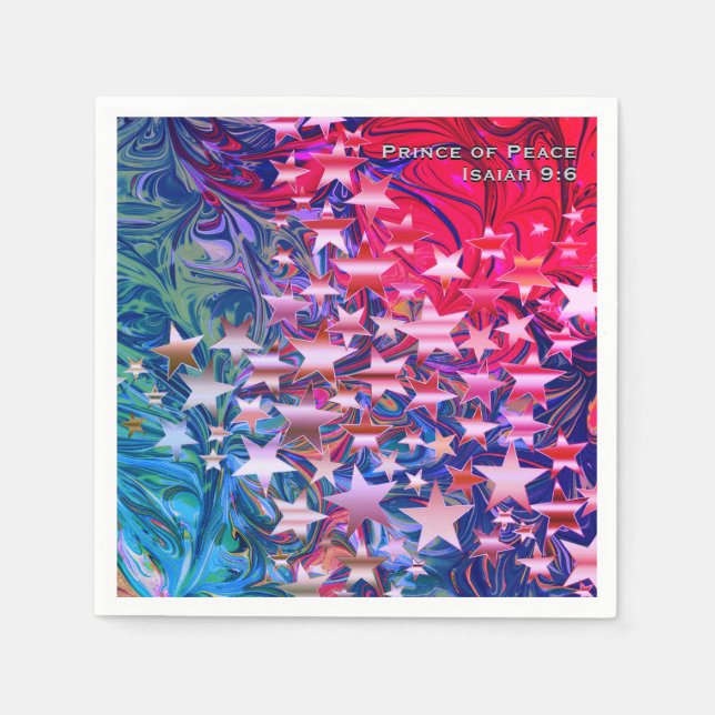 CHRISTMAS STARS | ABSTRAKT | Festes CUSTOM-Papier Serviette (Vorderseite)