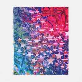 CHRISTMAS STARS Abstrakt Lila Red Lilac Fleecedecke