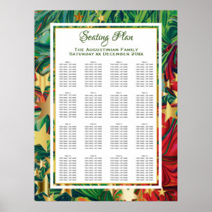 CHRISTMAS STARS Custom Party 160 Sitzplan Poster