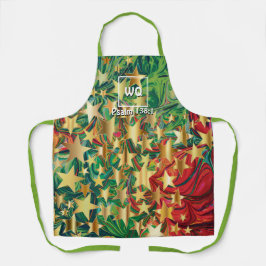 CHRISTMAS STARS | Monogramm | ABSTRAKT | Benutzerd Schürze