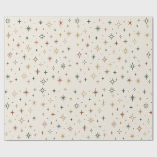 Christmas Stars & Sparkles Pattern Geschenkpapier