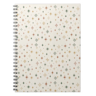 Christmas Stars & Sparkles Pattern Notizblock