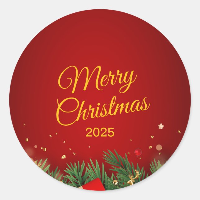 Christmas Sticker – Festive Holiday Decal (Vorderseite)