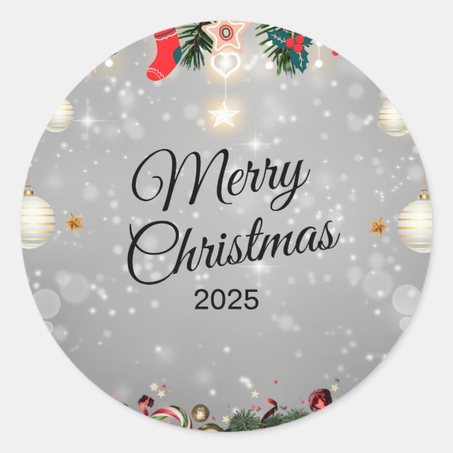 Christmas Sticker – Festive Holiday Decal (Vorderseite)
