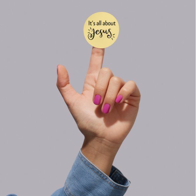 Christmas Sticker, It Is All About Jesus #4 Runder Aufkleber (Von Creator hochgeladen)