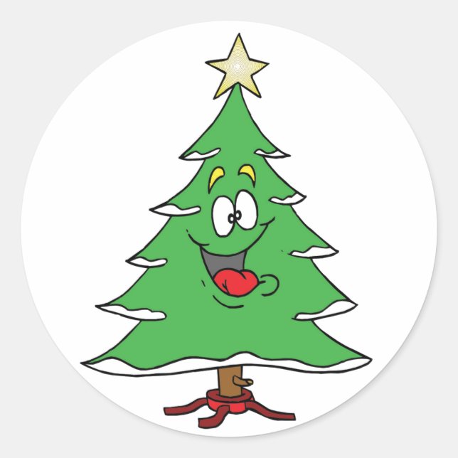 *CHRISTMAS STICKER* MIT **CHRISTMAS TREIBER PERSON RUNDER AUFKLEBER (Vorderseite)