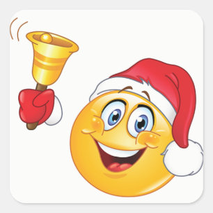 *CHRISTMAS STICKER* MIT **IMOGI SANTA CLAUS** QUADRATISCHER AUFKLEBER