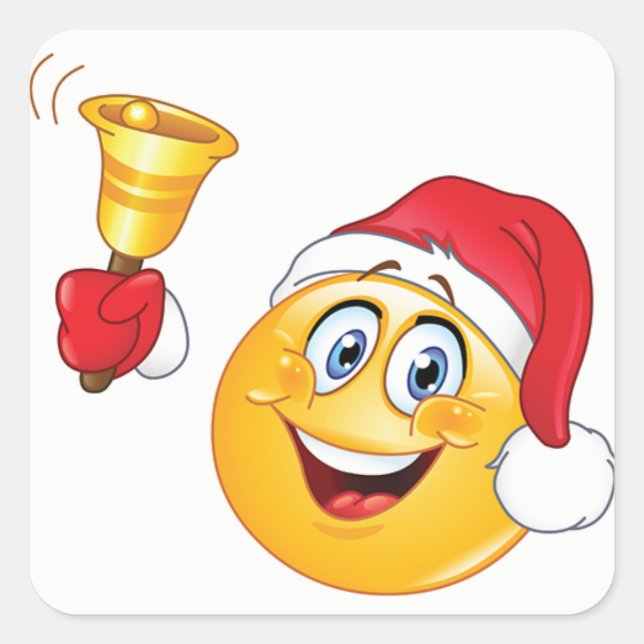 *CHRISTMAS STICKER* MIT **IMOGI SANTA CLAUS** QUADRATISCHER AUFKLEBER (Vorderseite)