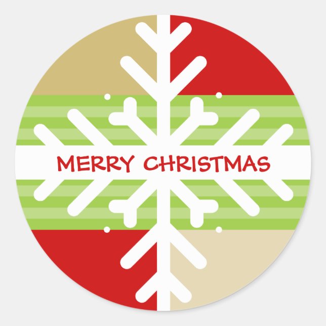 CHRISTMAS STICKER :: Schneeflockensezierung 4 (Vorderseite)