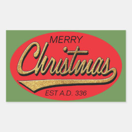CHRISTMAS Stickers "Retro Christmas Est A.D. 336"