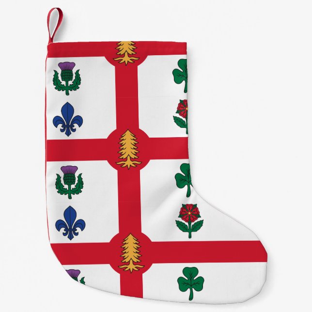 Christmas Stockings with Flag of Montreal Kleiner Weihnachtsstrumpf (Vorderseite)