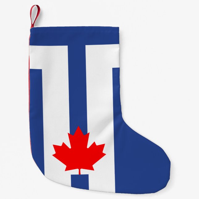 Christmas Stockings with Flag of Toronto, Canada Kleiner Weihnachtsstrumpf (Vorderseite)