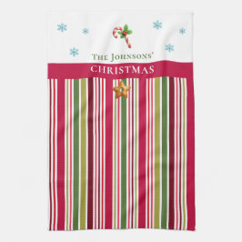 Christmas Striped– Holiday Cooking & Baking Gift Geschirrtuch