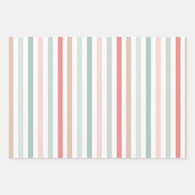 Christmas Stripes Geschenkpapier Set (Vorderseite)