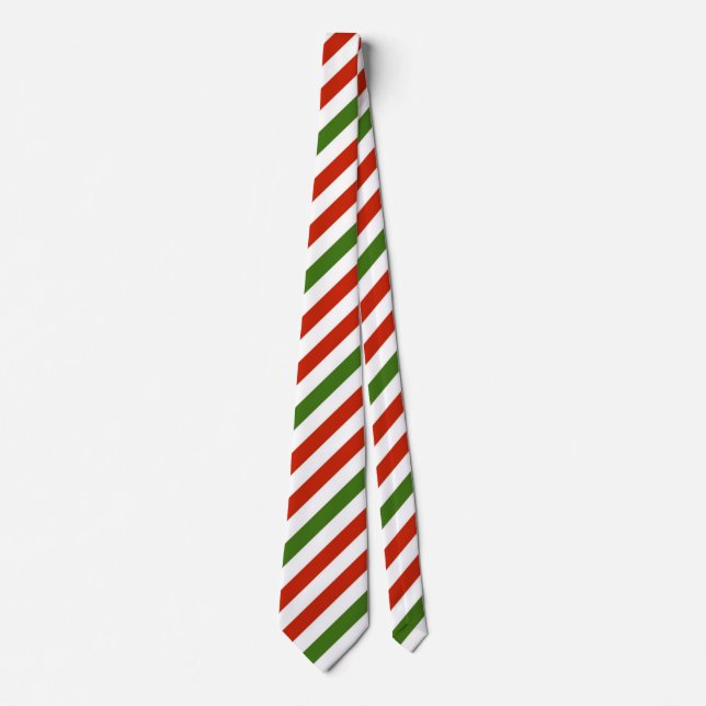 Christmas stripes in festive holiday colors krawatte (Vorderseite)