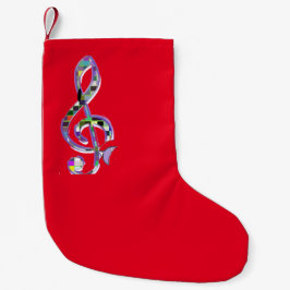 Christmas Strumpf Music Clef Res Santa Claus Sock Kleiner Weihnachtsstrumpf