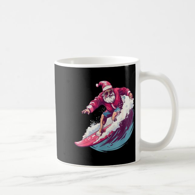 Christmas Surfing Santa Surfboarder Surf Lover Xma Kaffeetasse (Rechts)