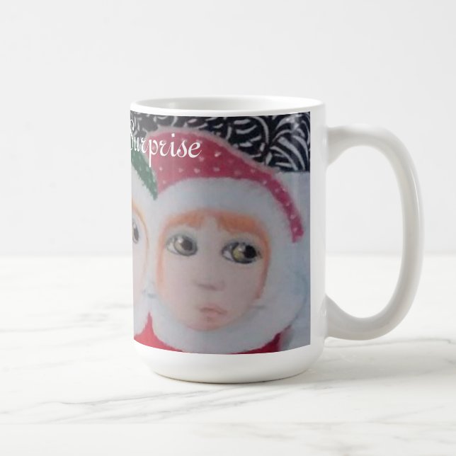 Christmas Surprise cute kids Mug Kaffeetasse (Rechts)