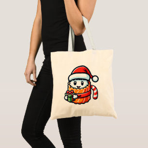 Christmas Sushi - Design des Niedlichen Holiday Fo Tragetasche