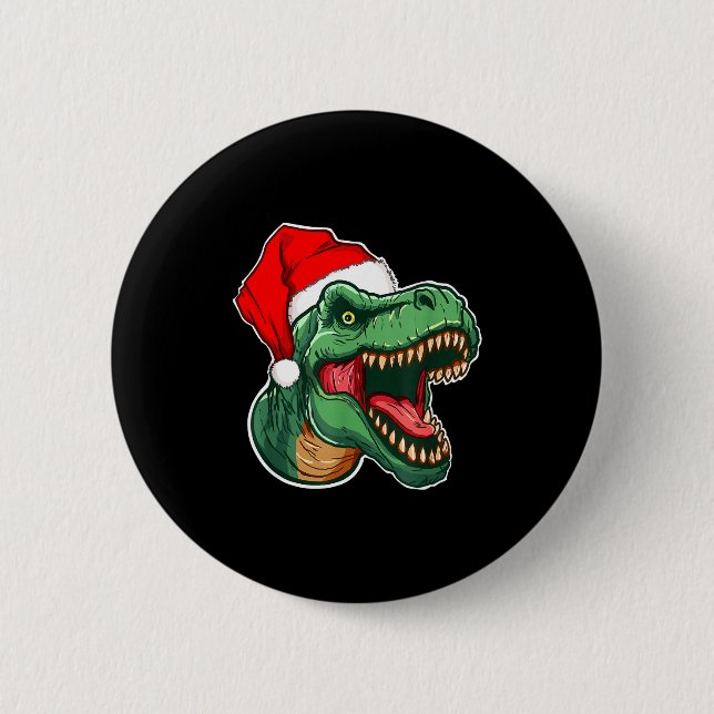 Christmas T-rex  Button (Vorderseite)