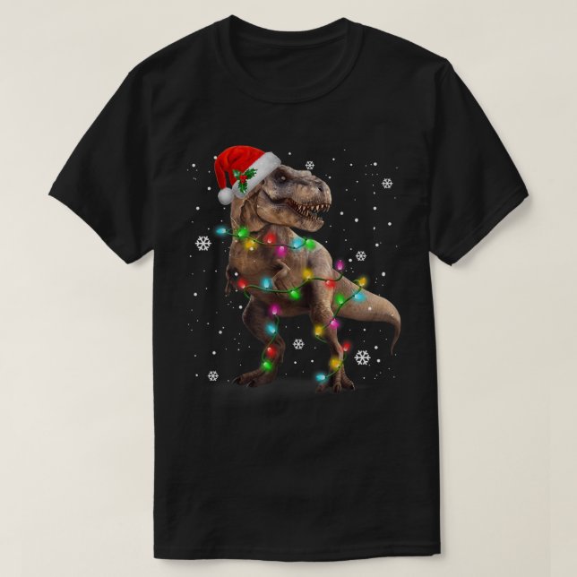 Christmas T-Rex Dinosaur Funny Holiday Shirt (Design vorne)