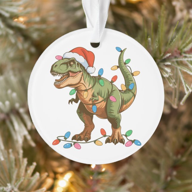 Christmas T Rex Dinosaur Xmas Dino Tyrannosaurus Ornament (Baum)