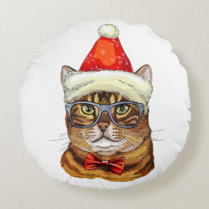Christmas Tabby Cat Throw Kissen