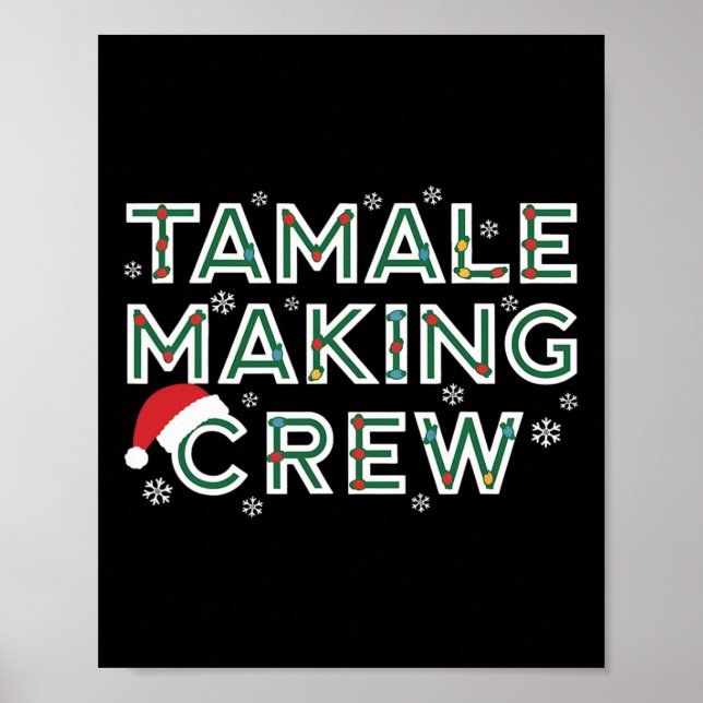 Christmas Tamale Making Crew Mexican Food Family M Poster (Vorne)
