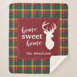 Christmas Tartan Clan Buchanan Kariert Zuhause Swe Sherpadecke
