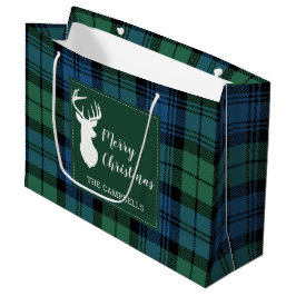 Christmas Tartan Clan Campbell Kariert Personalisi Große Geschenktüte
