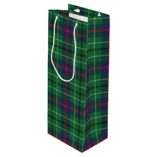 Christmas Tartan Clan Duncan Green Karierter Karo Geschenktüte Für Weinflaschen