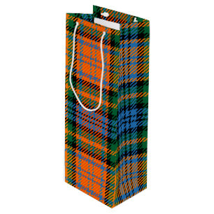 Christmas Tartan Clan Murray Orange Kariert Geschenktüte Für Weinflaschen