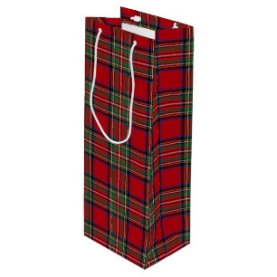 Christmas Tartan Clan Stewart Karierter Karo Geschenktüte Für Weinflaschen