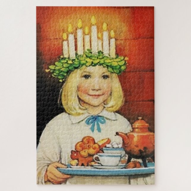 "Christmas Tea" von Jenny Nystrom Puzzle (Vertikal)