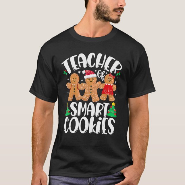 Christmas Teacher Cute Gingerbread Cookies   T-Shirt (Vorderseite)