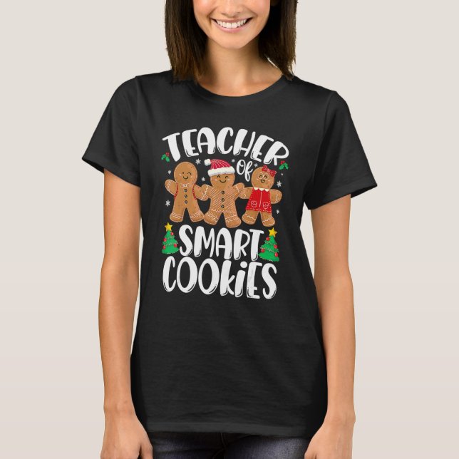 Christmas Teacher Cute Gingerbread Cookies T-Shirt (Vorderseite)