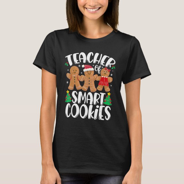 Christmas Teacher Cute Gingerbread Cookies T-Shirt (Vorderseite)