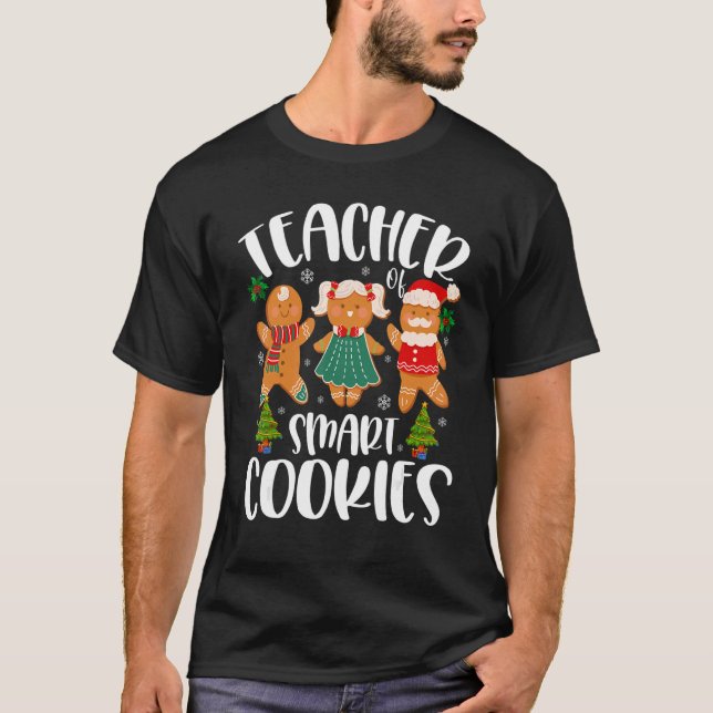 Christmas Teacher Cute Gingerbread Cookies T-Shirt (Vorderseite)