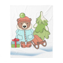 Christmas Teddy Bar Couple mit Geschenk