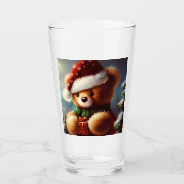 Christmas Teddy Bear 2 Glas (Vorderseite)