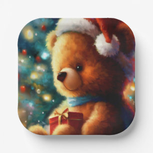 Christmas Teddy Bear 3 Pappteller
