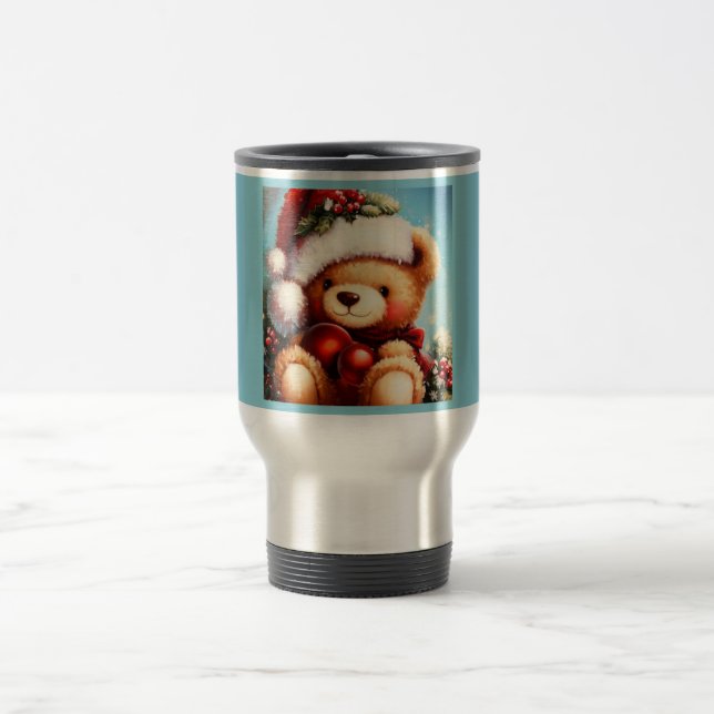 Christmas Teddy Bear 4 Reisebecher (Mittel)