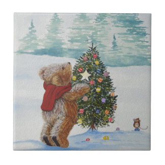 Christmas Teddy Bear Fliese