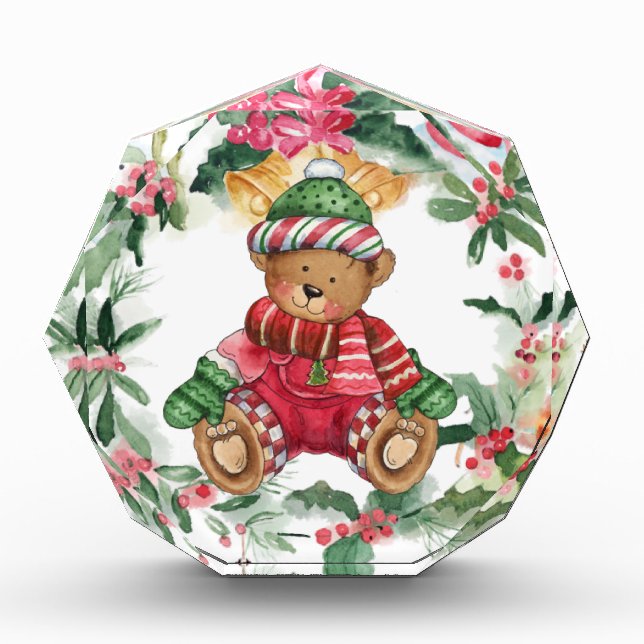 Christmas Teddy Bear Foto Block (Vorderseite)