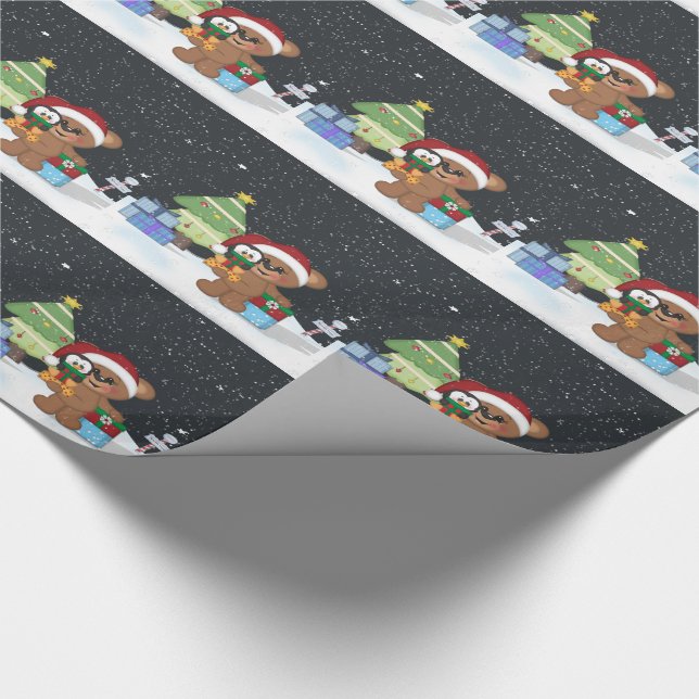 Christmas Teddy Bear Geschenkpapier (Ecke)