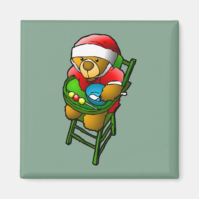 Christmas Teddy Bear Magnet (Vorne)