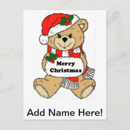 Christmas Teddy Bear-Nachricht Feiertagspostkarte