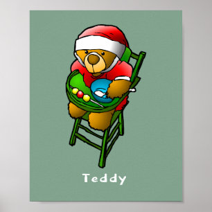 Christmas Teddy Bear Poster