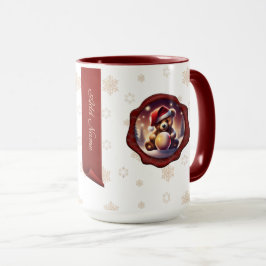 Christmas Teddy Snowball Personalisiert Banner Whi Tasse