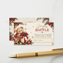Christmas-Teddybär-Windel-Raffle-Baby-Party